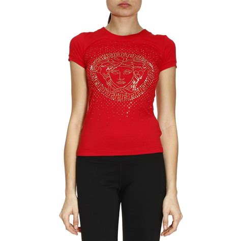 young versace woman tee red|Versace outlet sale.